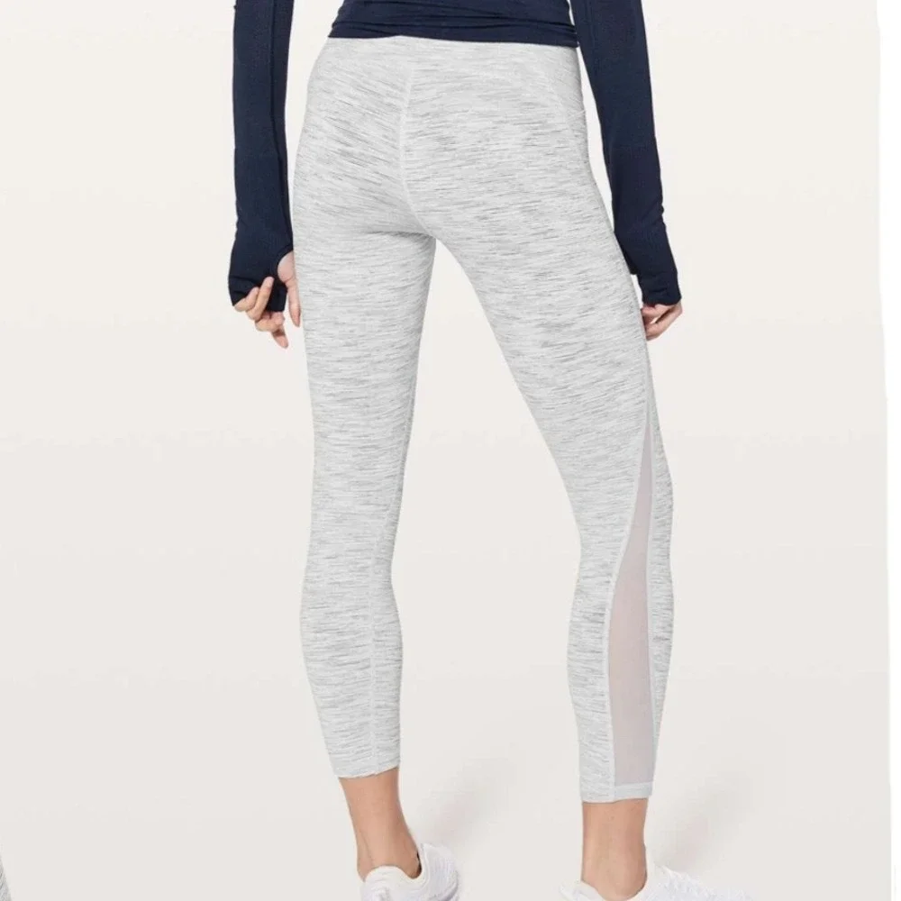 Lululemon Train Times 7/8 Grey Pant Workout Athletic‎ Leggings Size 4